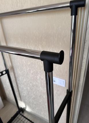 Вішалка для одягу подвійна пересувна