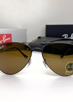 Женские солнцезащитные очки ray ban 3025 aviator (2913)4 фото