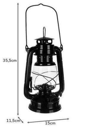 Лампа iso trade 20683 24 см гасова чорна керасинова масляна ол...8 фото