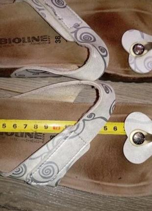Шлепанцы женские ортопедические на пробковой подошве bioline итальялия размер 38-24.5см3 фото
