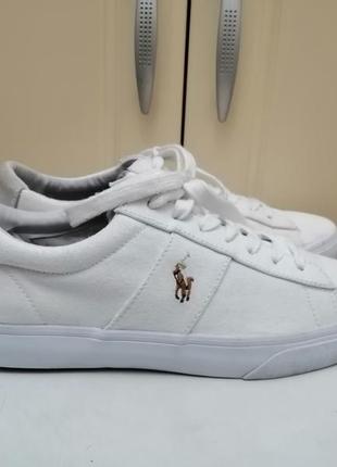 Кеди polo ralph lauren бiлi текстильнi