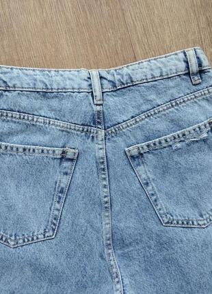 Бомбезные мом джинсы tally weijl, качественный плотный джинс, высокая посадка3 фото
