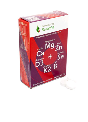 Дієтична добавка "ca mg zn d3 se", 30 жувальних таблеток1 фото