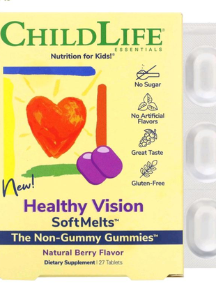 Вітаміни для зору childlife softmelts healthy vision1 фото