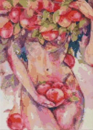 Алмазна мозаїка "яблучна спокуса" ідейка amo7260 40х40 см