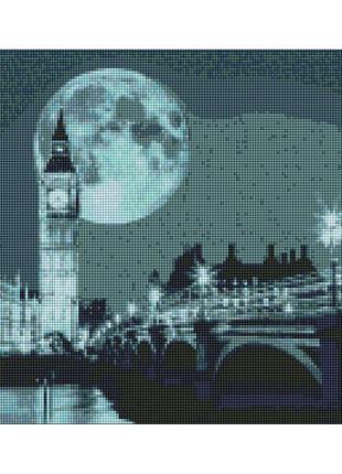 Алмазна мозаїка "ніч у лондоні" ідейка amo7212 40х50 см