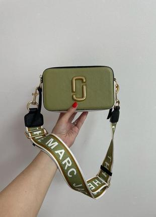 Сумка marc jacobs the snapshot olive/gold2 фото