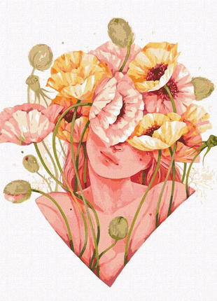 Картина за номерами "квітковий дотик" ©lesya_nedzelska_art ідейка