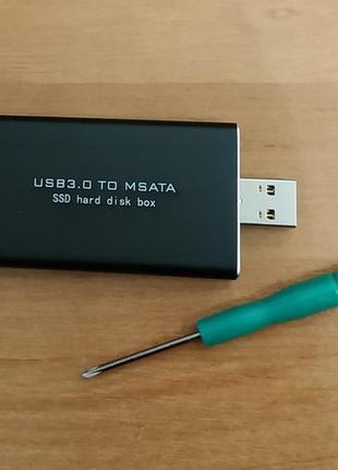 Зовнішня кишеня адаптер для msata ssd на usb 3.0/2.0