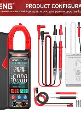 Aneng st212 pro струмові кліщі ac/dc 400a/600v, ncv/r/c/f/temp