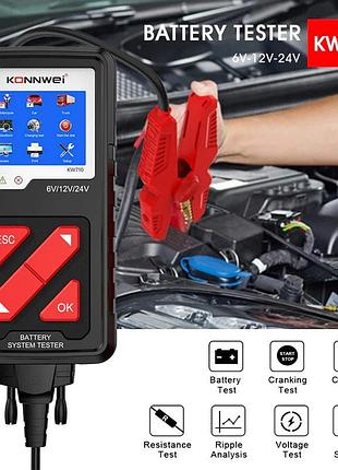 Аналізатор батареї konnwei kw710 тестер 6, 12 та 24в акумуляторів