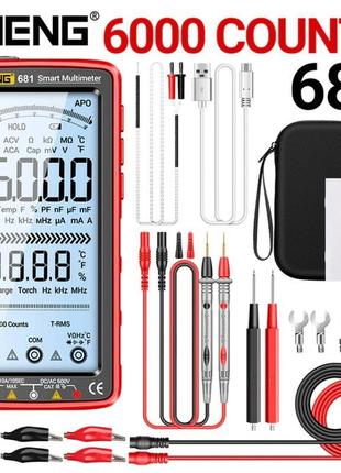 Aneng 681 pro smart тестер мультиметр ac/dc ncv r/c/d/t/f, li-ion 2