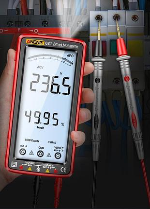 Aneng 681 pro smart тестер мультиметр ac/dc ncv r/c/d/t/f, li-ion 15