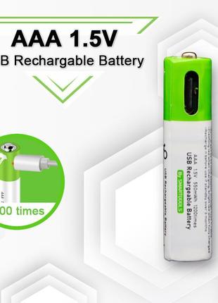 Акумулятор ааа, 1,5 в, li-pol з зарядом від usb type-c