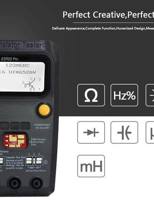 Тестер электронных компонентов bside esr02 pro, esr-meter+smd щуп