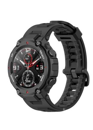 Чорний силіконовий ремінець для годинника amazfit t-rex t-rex pro