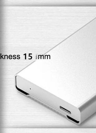 Алюмінієва кишеня для hdd/ssd до 15 мм 2,5" sata на usb 3.0
