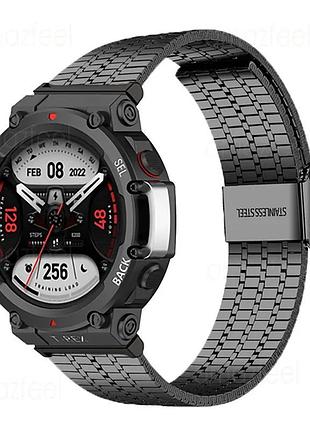 Металевий ремінець black для годинника amazfit t-rex 2