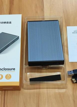 Зовнішня алюмінієва кишеня hdd/ssd 2,5" sata на usb 3.0