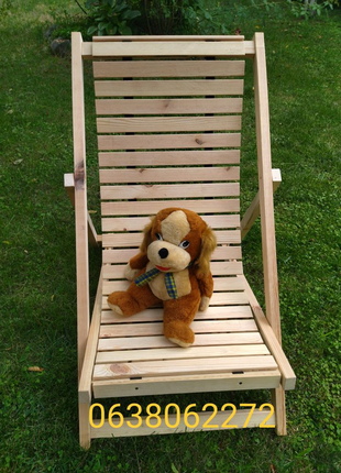 Крісло-шезлонг дерев'яний5 фото