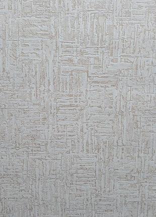 Обои виниловые "шода" для гостиной, спальни, офиса, светло-бежевые 0,53*15м