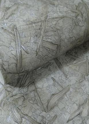 Обои виниловые супермойка "шик" для кухни, ванной, прихожей, серые 0,53*10м