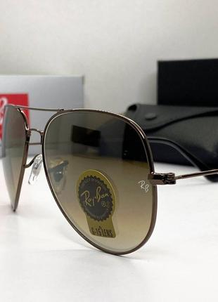 Мужские солнцезащитные очки ray ban 3025 aviator (2914)4 фото