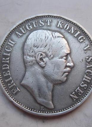 Срібна монета 3 марки 1909 р. саксонія німецька імперія