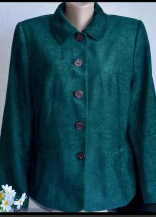 Шикарный брендовый зеленый пиджак жакет ann harvey1 фото