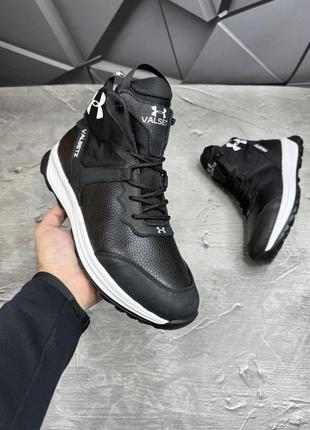 Зимние мужские ботинки under armour black white (мех) 41-43-444 фото