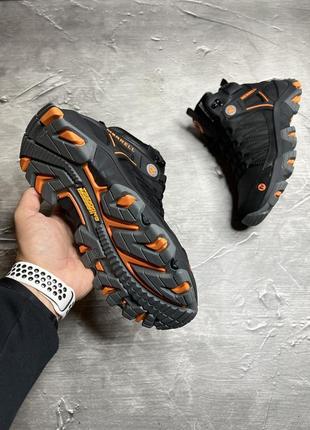 Зимние мужские ботинки merrell black orange (мех) 40-41-439 фото