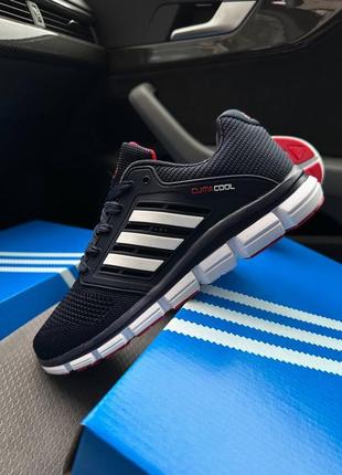 Мужские кроссовки adidas climacool dark blue white red 41-424 фото