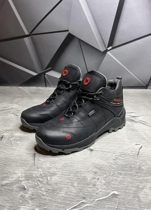 Зимние мужские ботинки merrell black red (мех) 40-42-43-448 фото