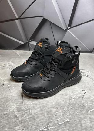 Зимние мужские ботинки under armour black orange (мех) 40-41-42-45 фото