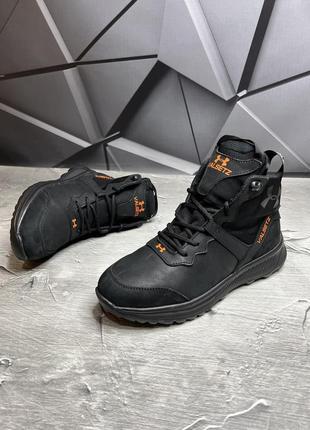 Зимние мужские ботинки under armour black orange (мех) 40-41-42-47 фото