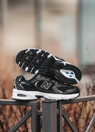 Мужские кроссовки new balance 530 black white 40-41-42-43-44-45