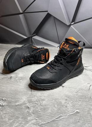Зимние мужские ботинки under armour black orange (мех) 40-42-43-45 фото