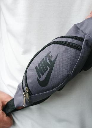 Поясная сумка бананка nike grey black5 фото