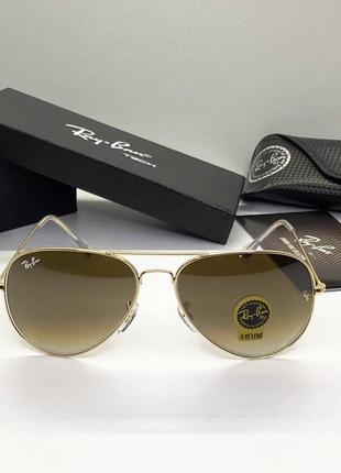 Женские солнцезащитные очки ray ban 3026 aviator (2911)3 фото