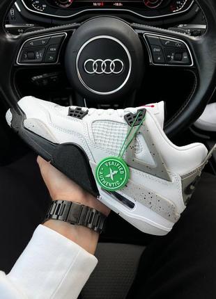 Мужские кроссовки nike air jordan 4 retro white gement 41-42-43-4