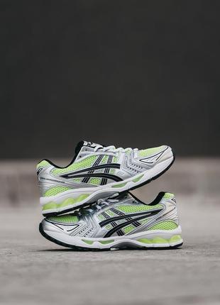 Мужские кроссовки asics gel-kayano 14 green silver 40-42-431 фото