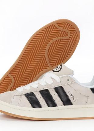 Женские кроссовки adidas campus beige black 36-37-38-39-405 фото