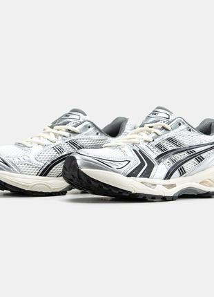 Мужские кроссовки asics gel-kayano 14 silver black beige 41-42-432 фото