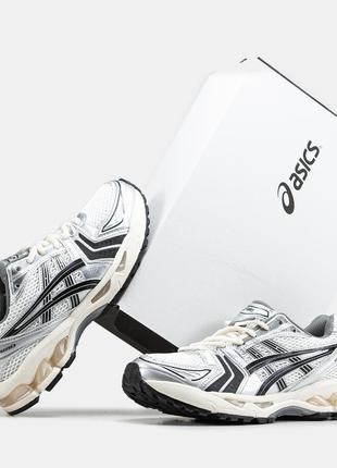 Мужские кроссовки asics gel-kayano 14 silver black beige 41-42-438 фото