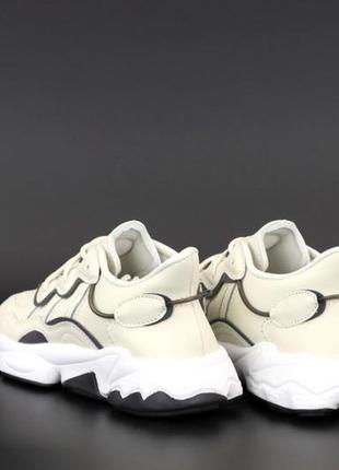 Женские кроссовки adidas ozweego beige white 38-39-408 фото