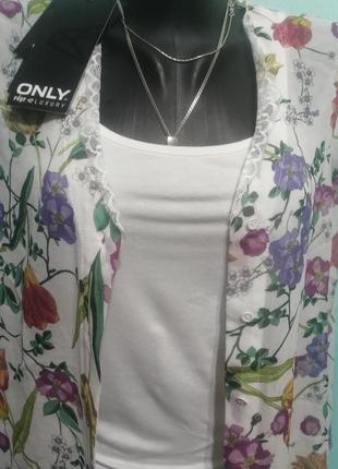 Нежная, женственная блуза в цветочки only p-p s7 фото