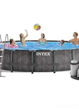 Бассейн каркасный intex 549 x 122 см (5 678 л/ч лестница тент подстилка) насос-фильтр 26744 np