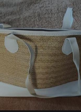 Нова жіноча плетена сумка шоппер3 фото