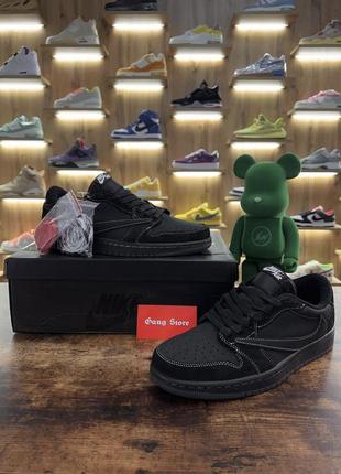 Кросівки nike air jordan 1 x travis scott “phantom” black