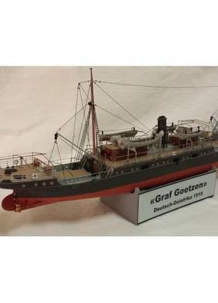 Картонная модель в масштабе 1:100 "graf goetzen" sms "goetzen"3 фото